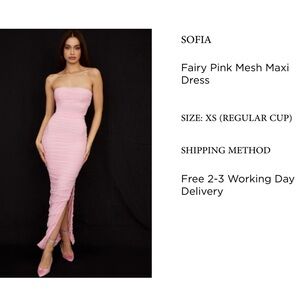 House of CB Sofia Blush Maxi Dress